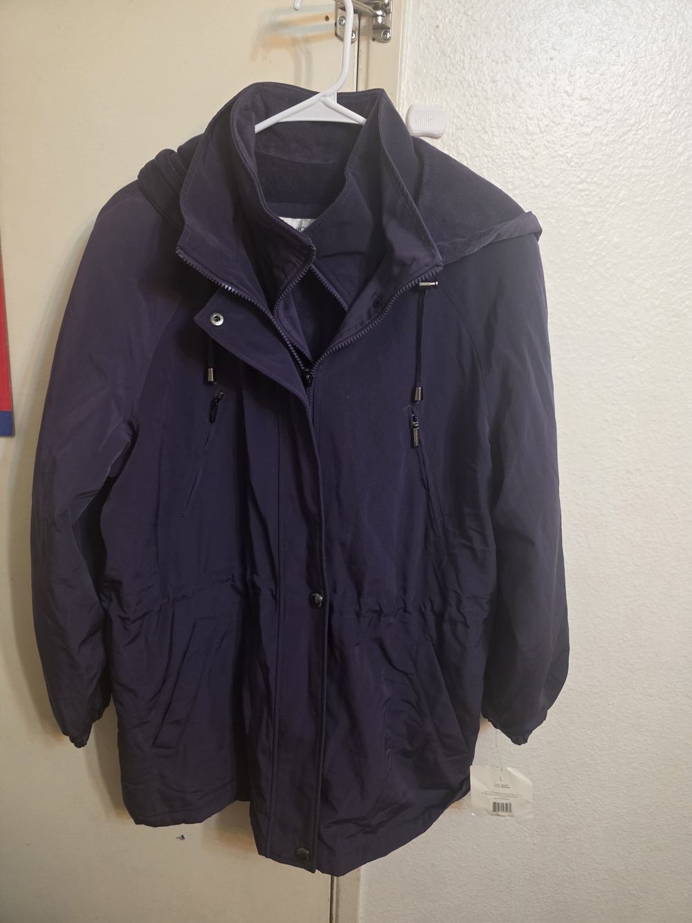 Liz Clairbone Purple Hooded Parka Jacket